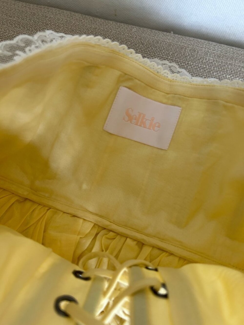 BEST Selkie The Custard Victorian Corset XSmall/Medium Yellow - Picture 7 of 10